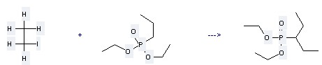 Phosphonic acid,P-propyl-, diethyl ester can react with Iodoethane to get (1-Ethyl-propyl)-phosphonic acid diethyl ester